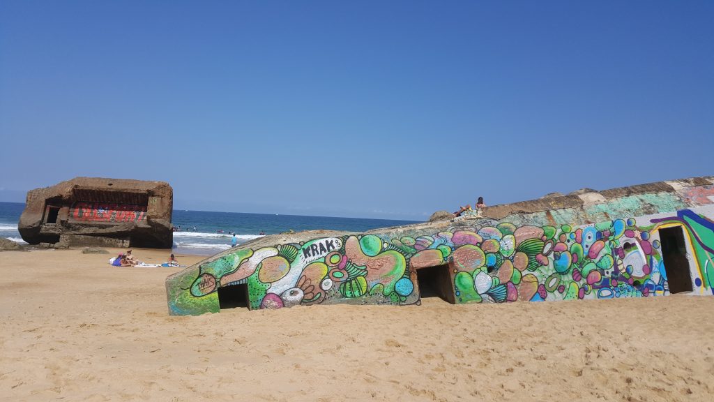 Graffiti Blokos blockhaus bunker Capbreton