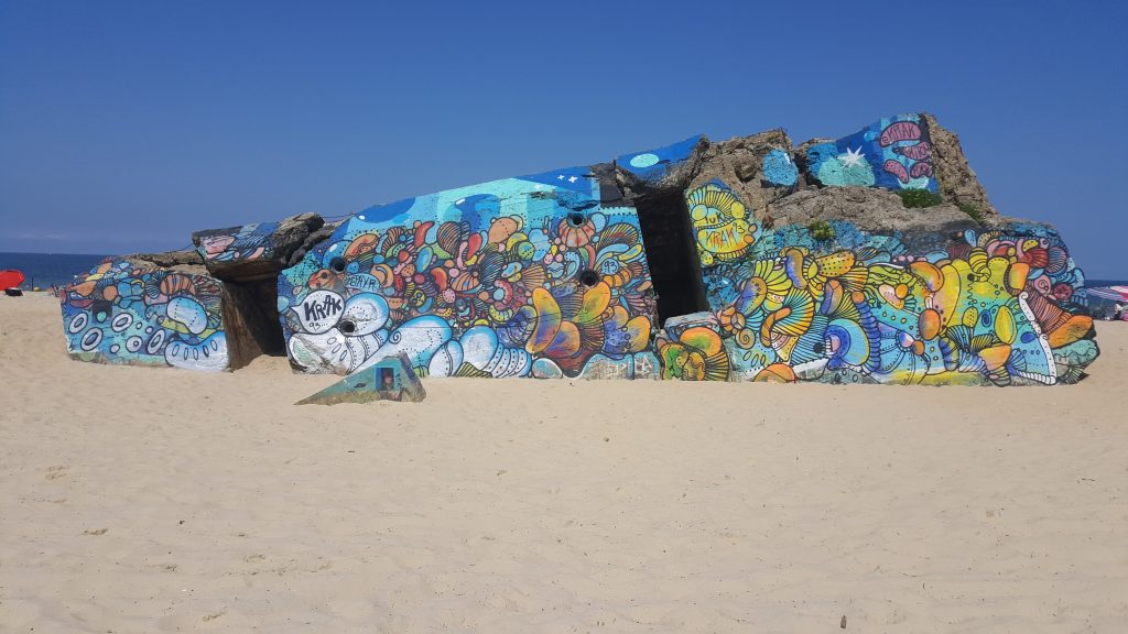 Graffiti Bunker blockhaus Capbreton