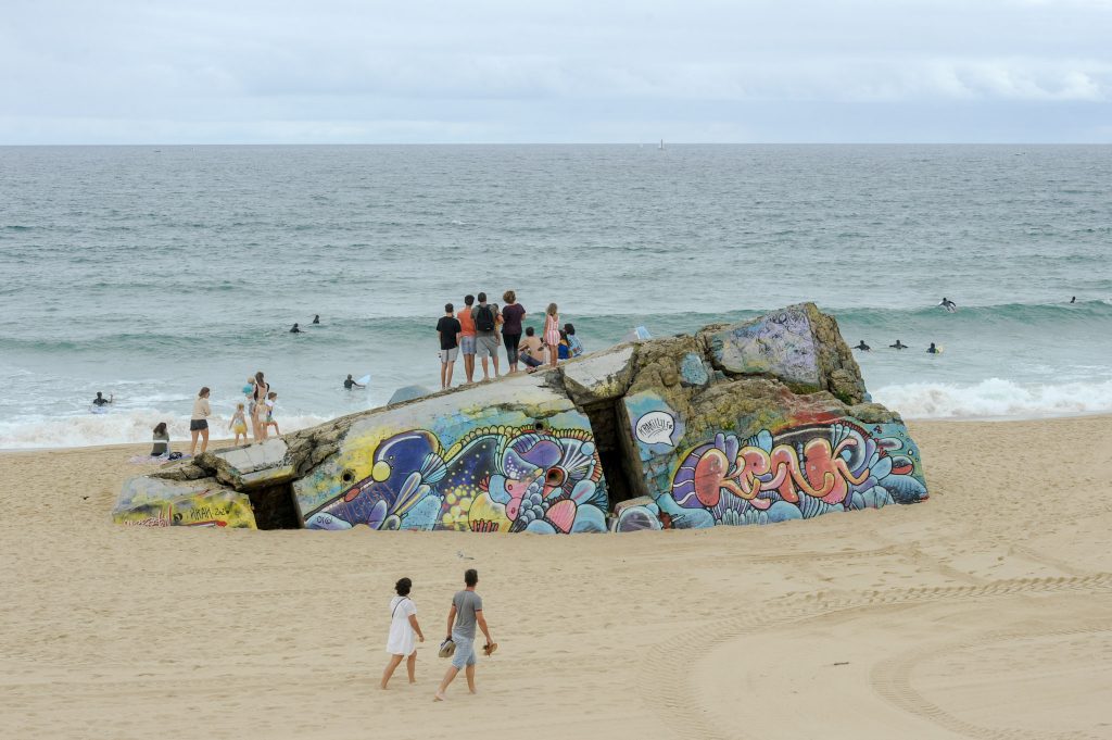 Graffiti Blockos blockhaus bunker Capbreton