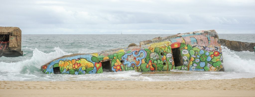 Graffiti Bunker blockhaus Capbreton